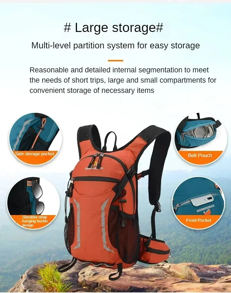 25L waterproof and breathable outdoor camping backpack, large capacity outdoor hiking and adventure sports backpack