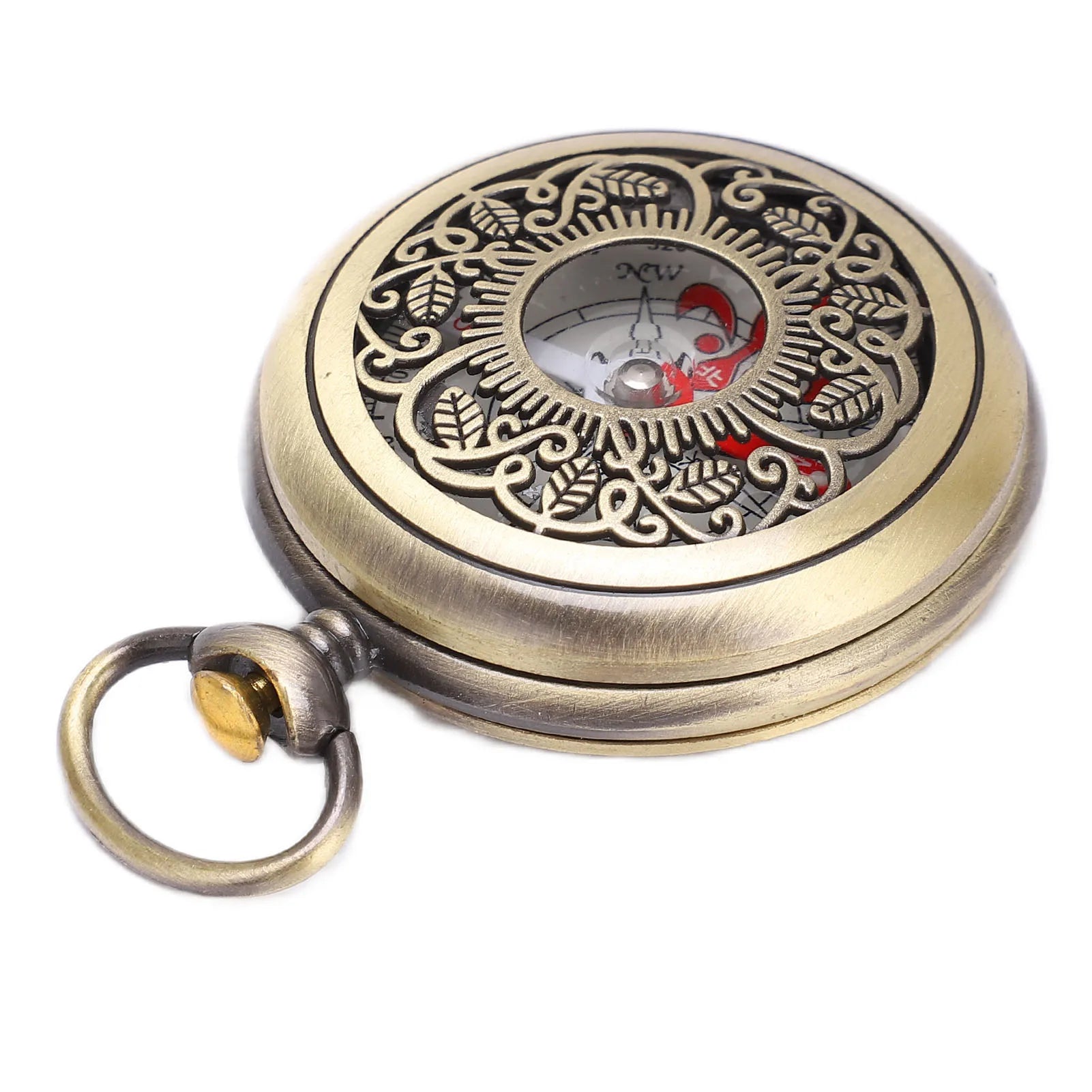 Compass New Outdoor Camping Hiking Portable Pocket Brass Gold Color Copper Compass Navigation With Waterproof Characteristics