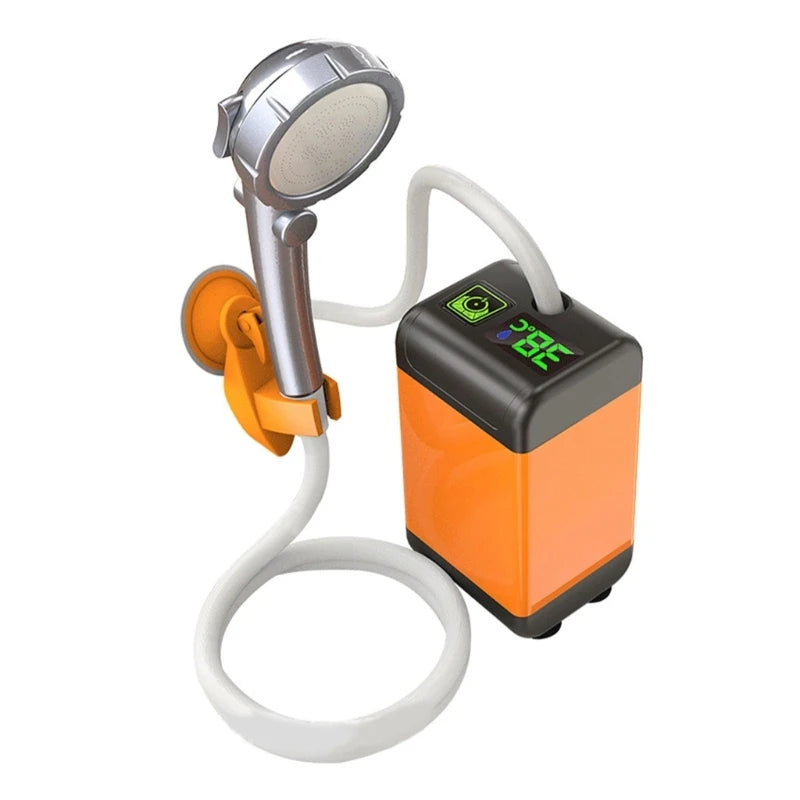 Portable Shower for Camping, Outdoor Electric Shower Rechargeable Pump with Digital Display, Camping Shower Head Drop Shipping