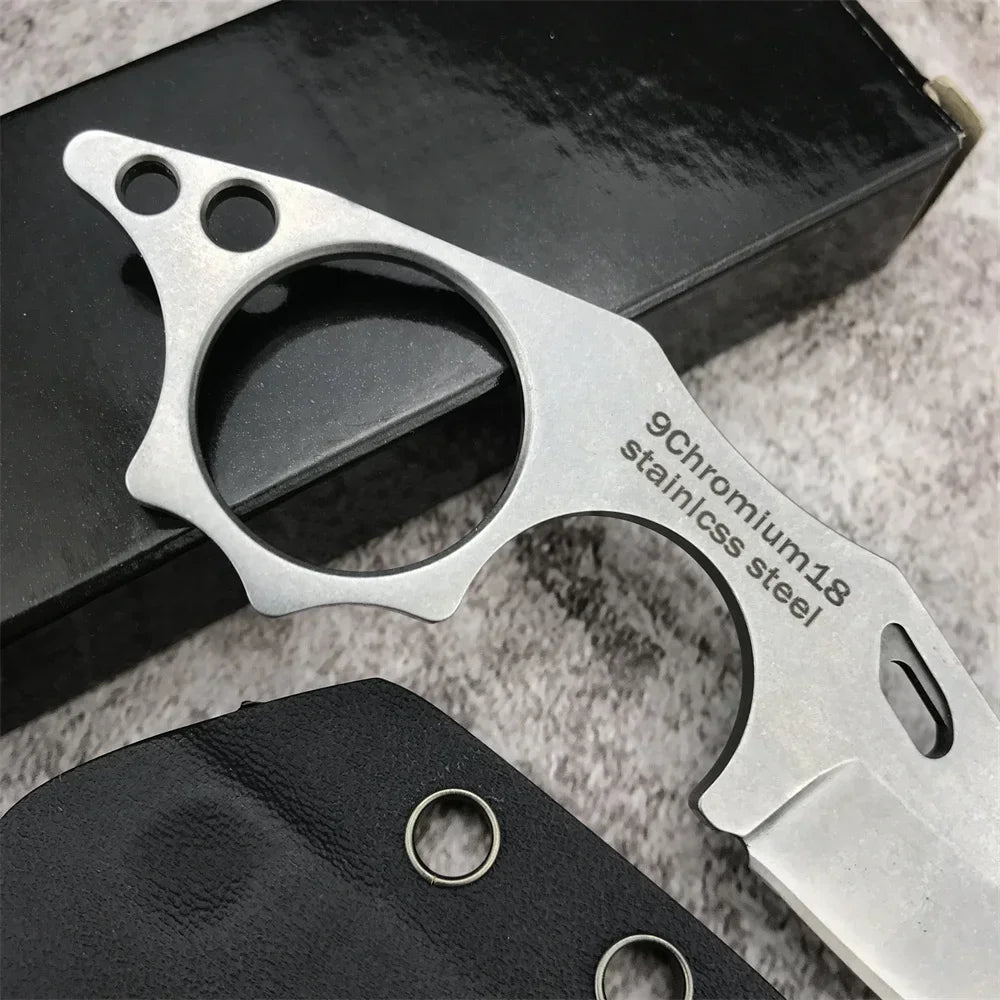Pocket Fixed Blade Mini Neck Knife Small Lightweight Portable Outdoor Tactical Survival Knife EDC Multi Tool Keychain Knife