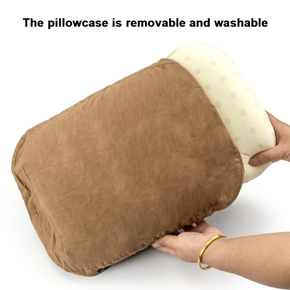 Soft Slow Rebound Memory Foam Pillow Outdoor Camping Travel Cervical Pillow Portable NoonBreak Pillow Neck Support Pillow