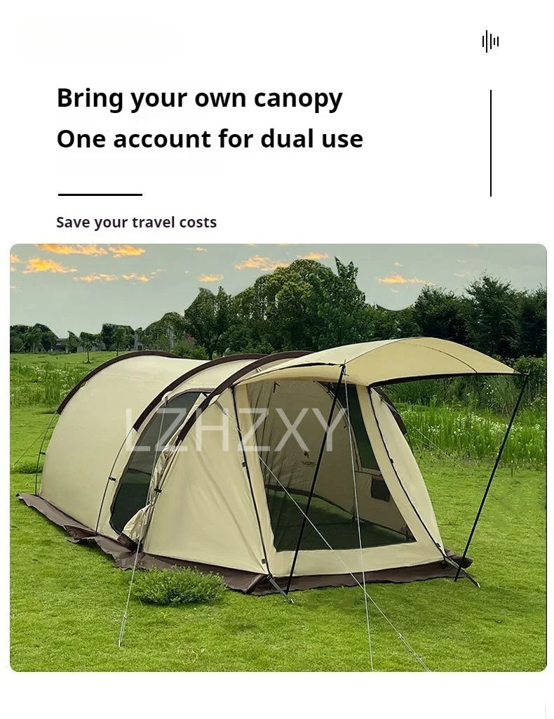 Outdoor camping tent one-bedroom one-living room large space thickened windproof rainproof and sunshade tent Camping Shelters