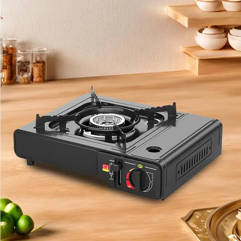 Portable Stove For Camping Compact Camping Stove Powerful Burner Heavy Duty Cooker Multi-Stage Flame Control Automatic Ignition