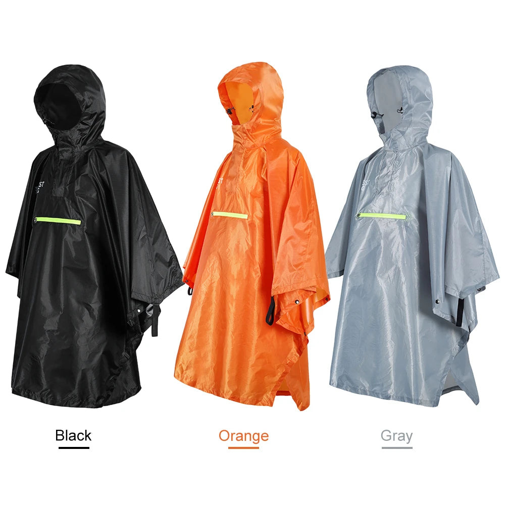 Men Women Raincoat Waterproof Durable Rainwear with Reflective Strip with Reflector Rainproof Poncho