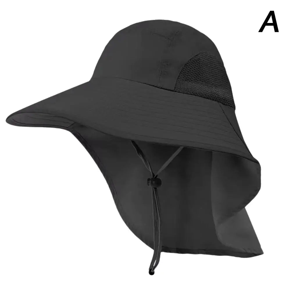 Outdoor Fisherman Hat Wide Brim Bucket Hat With Neck Hiking Cover Adjustable Outdoor Fishing Camping Travel Anti Uv Hat Cap