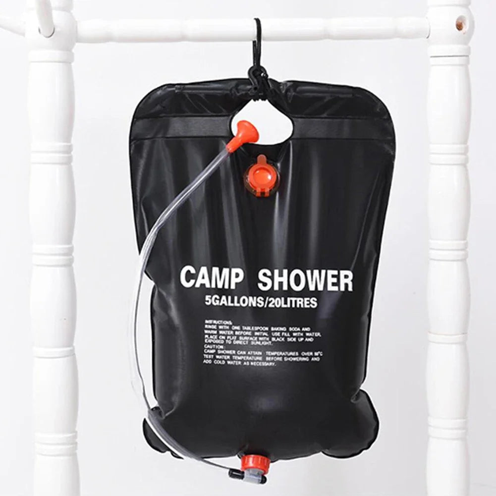 20L Portable Outdoor Camping Shower Bag Solar Heated Travel Hiking Climbing Shower Bath Water Bags Camping Equipment