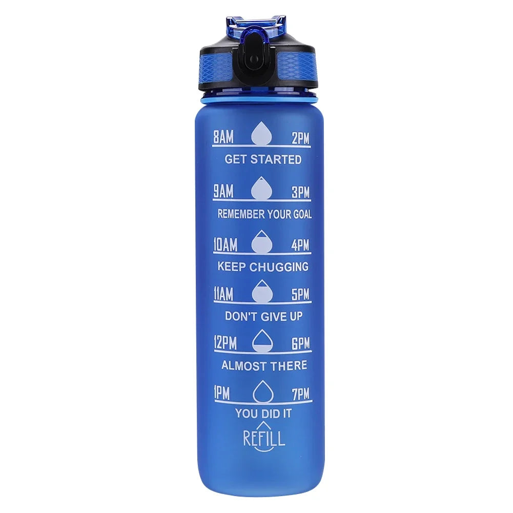 1 Liter Water Bottle Motivational Sport Water Bottle Leakproof Bottles Drinking Outdoor Travel Gym Fitness Jugs for Kitchen Cups