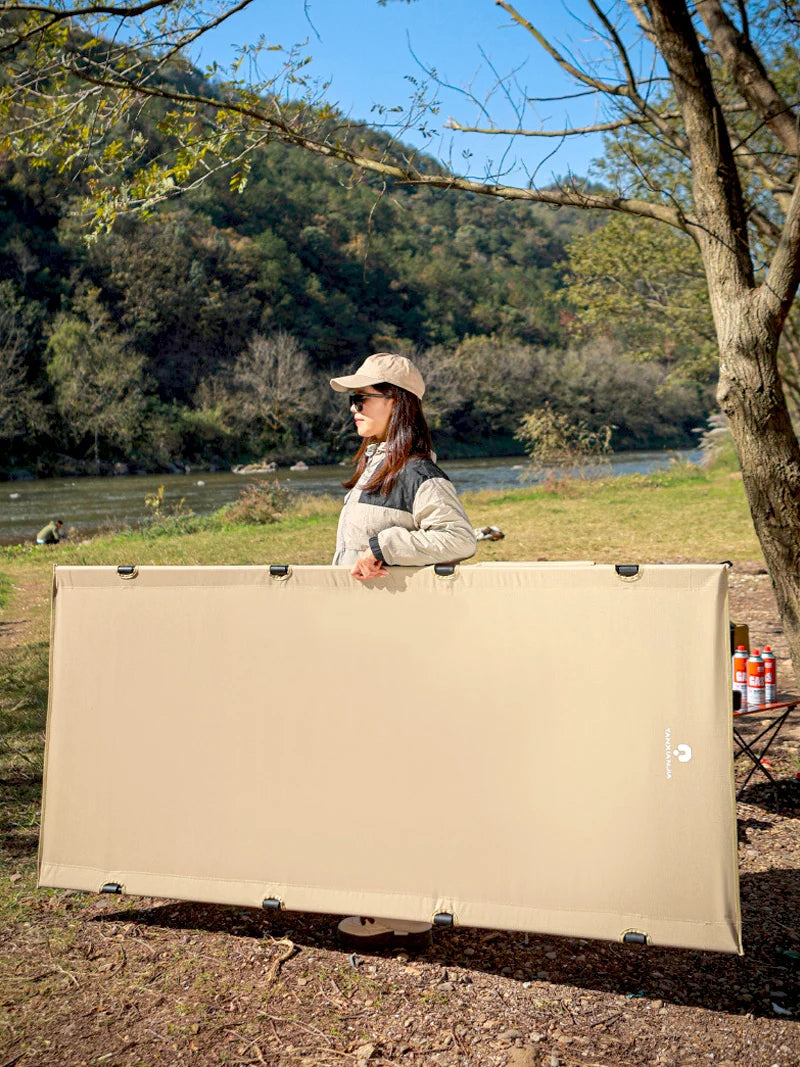 Lohascamping 90cm widen Camping cot Ultralight Portable High-low dual-purpose folding Bed Backpacking Travel hiking Sleeping Cot