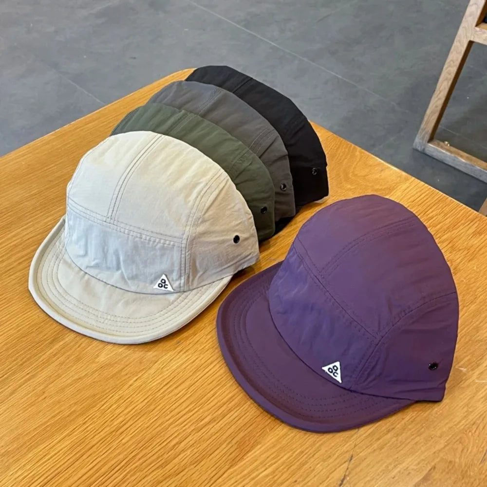Casual Short Brim Camping Hat Quick-Dry Soft Sun Hats Adjustable Baseball Cap Men and Women