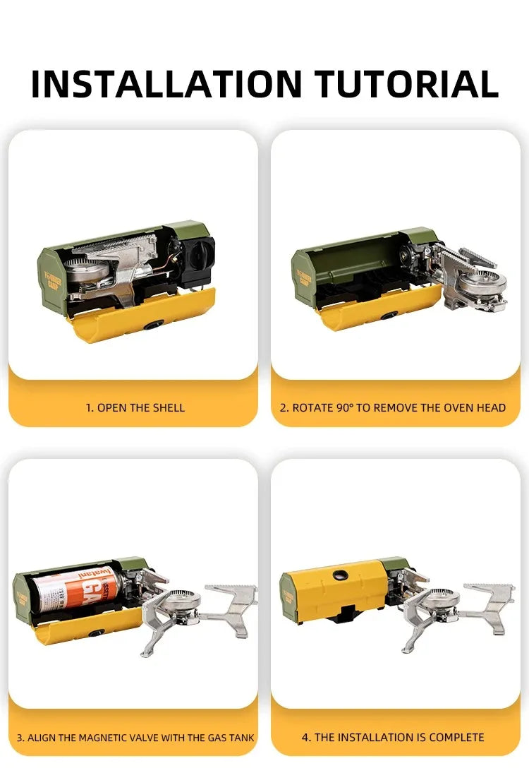 Outdoor Stove Camping Simple Design Compact Lightweight Easy To Carry High-strength Corrosion-resistant Diverse Safety Functions