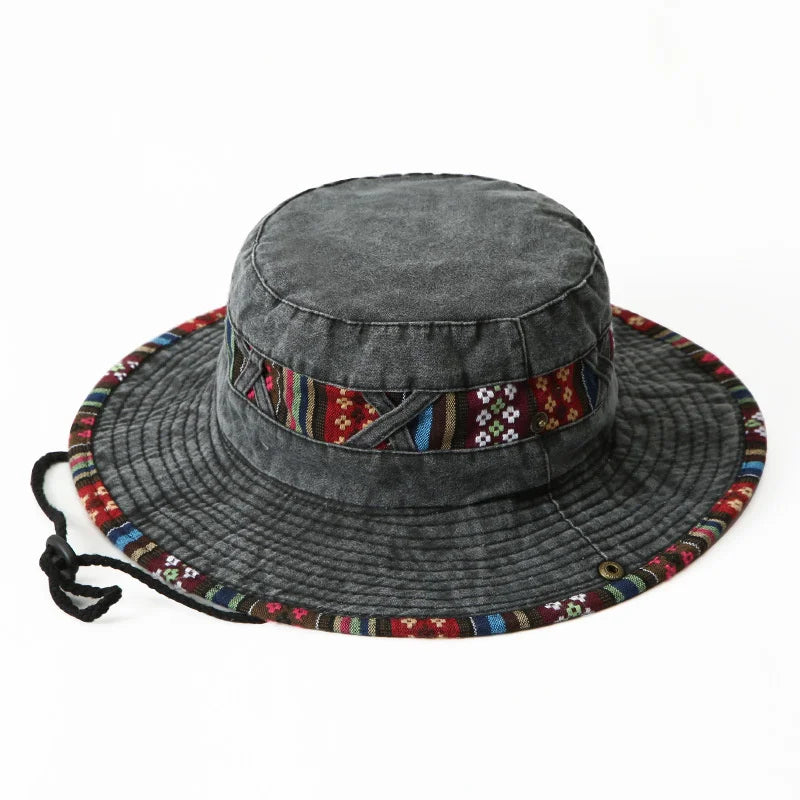 2024 Fashion Summer Bucket Hat Outdoor Camping Cap Hiking Fishing Hats Fishing Accessories Bike Accessories Cowboy Hats Sun Caps