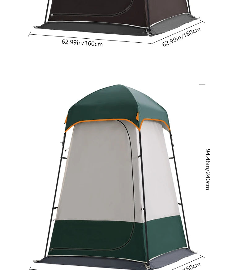 Portable Shower Tent for Outdoor Bathing Camping Toilet Pop-Up Privacy Shelter Beach Dressing Room Waterproof Lightweight WC