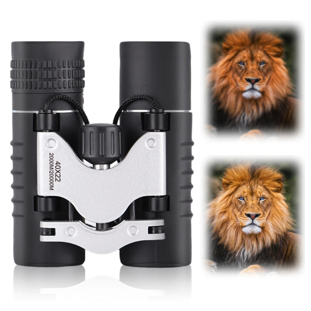 8x21 High Definition Large Field View Binoculars Easy Focus Mini Pocket Binoculars for Bird Watching Hunting Concert Theater