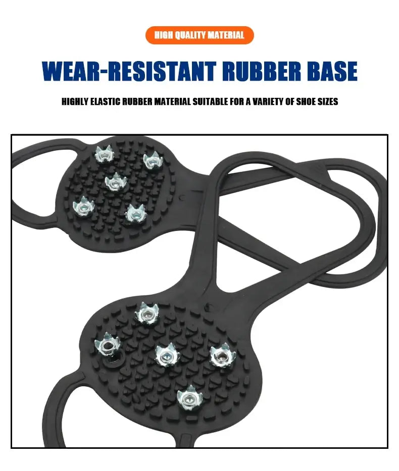 1 Pair 5 Studs Anti-Skid Ice Snow Camping Walking Shoes Winter Safety Boots Universal Professional Climbing Crampons