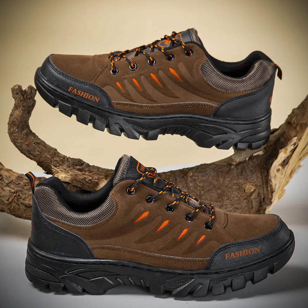Outdoor Hiking Trekking Mountain Sports Shoes for Men Camping Hunting Walking Shoe Breathable Cushioning Nonslip Travel Sneakers
