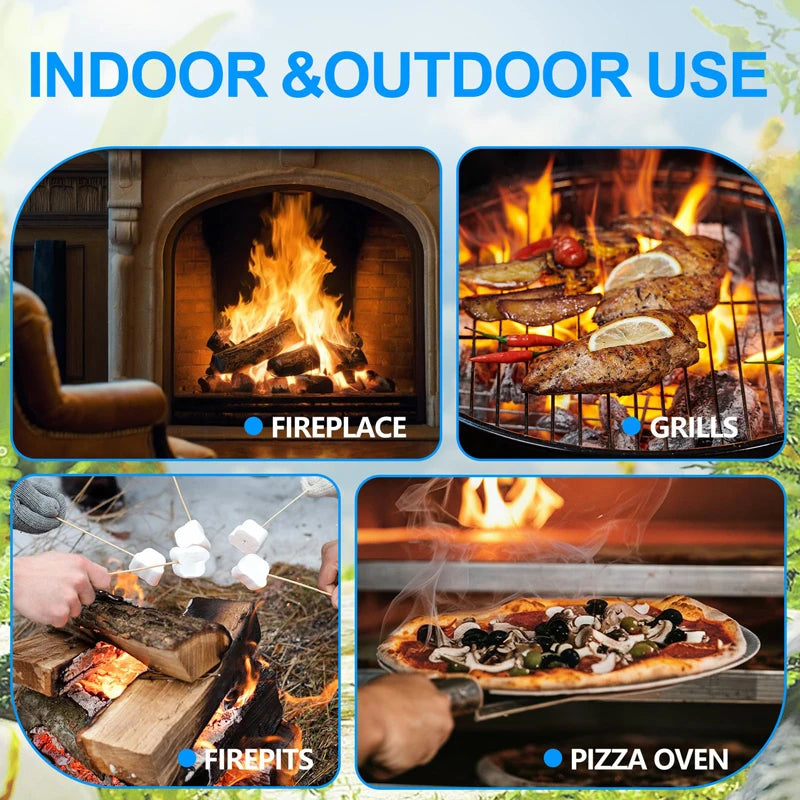 30/60pcs Fire Starters for Campfires,Grill,BBQ,Fireplace,Woodstove-Charcoal Starter - Waterproof,Natural Wood Fireplace Starters