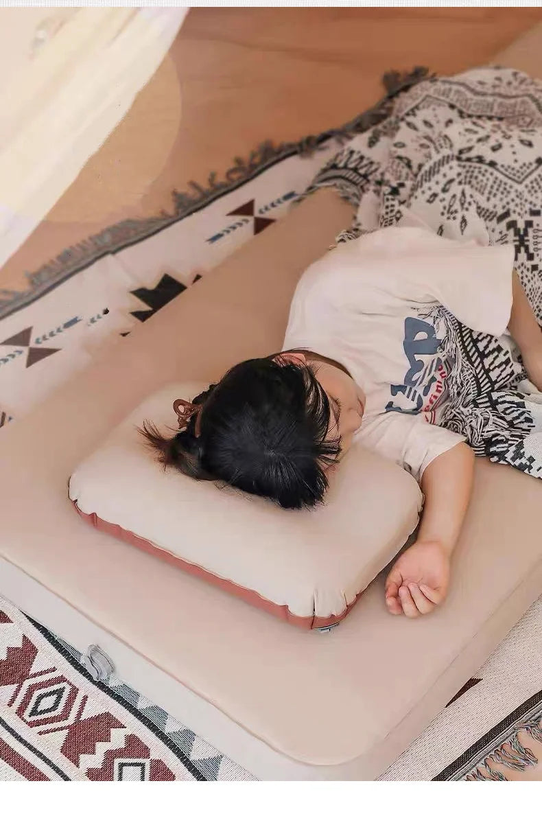 Westtune Camping Pillow Portable Self Inflating Sleeping Pillow 3D Ultralight Sponge Compact Pillow Outdoor Travel Neck Pillow