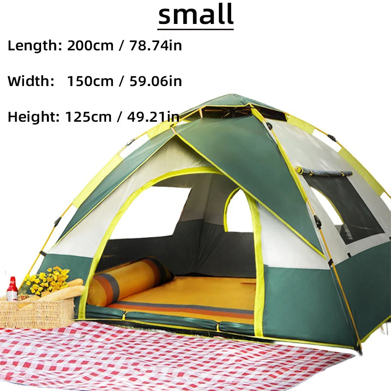 3-4 People Folding Tents, Automatically Opening Camping Tents, Portable Travel Tents, Suitable For Camping And  Hiking