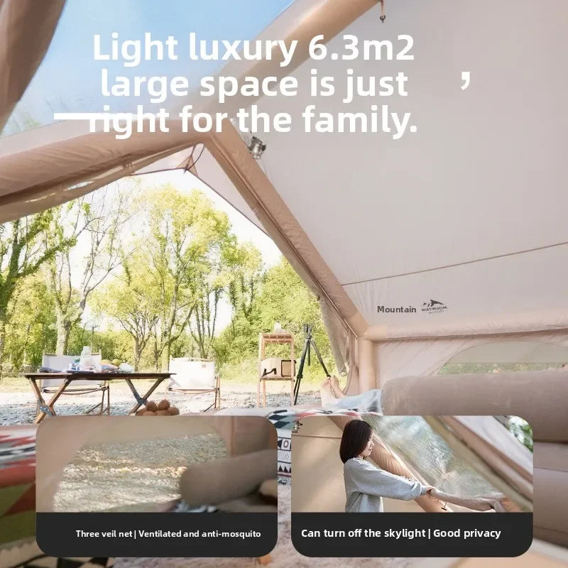 Outdoor Camping Automatic Inflatable Tent Outdoor Cabin Thickened Camping Rainproof Exquisite Camping 3-4 People Park Picnic