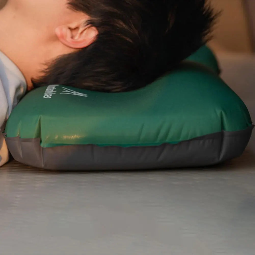 Camping Air Pillow Neck Protect Outdoor Sleeping Pillow Ergonomic Portable Self Inflating Pillow for Car Airplane Train Office