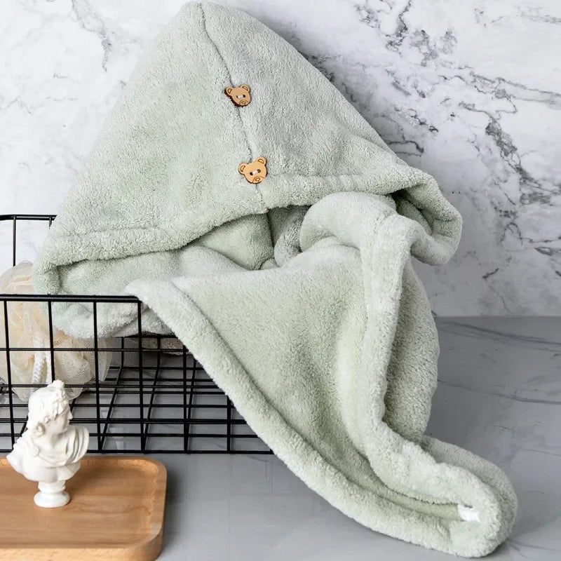 Quick Dry Hair Quick Drying Microfiber Towels Bathroom Bathroom Accessories Nursing Cap With Buckle Sauna Spa Towel Bath