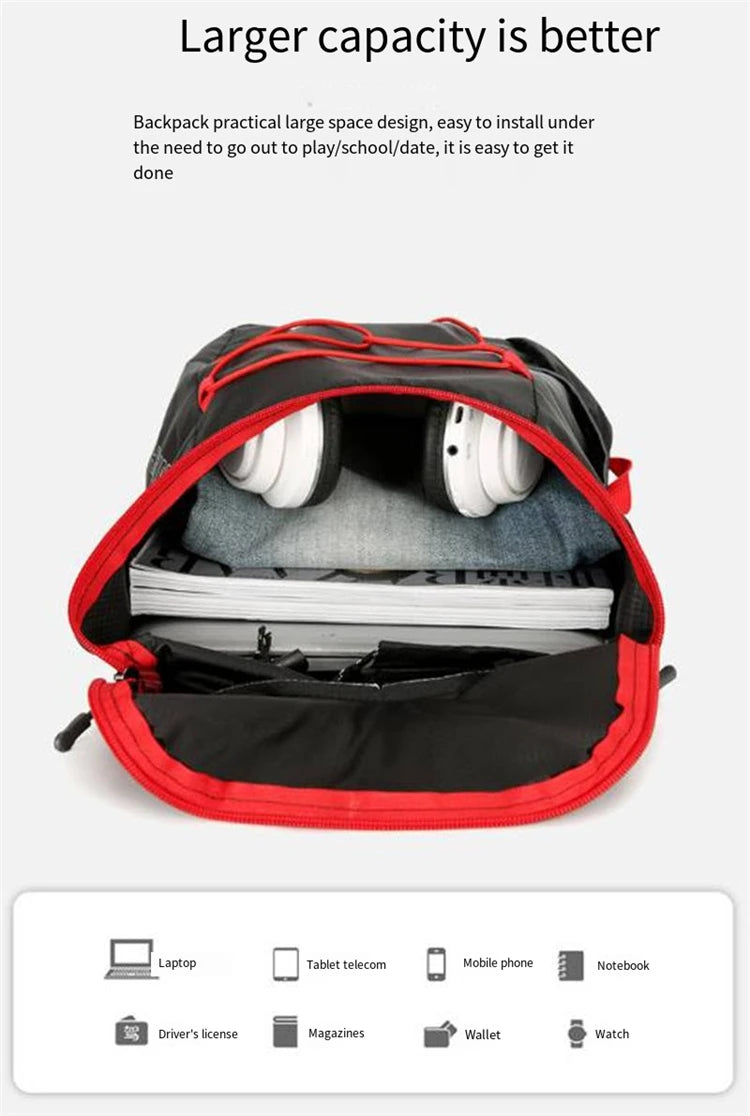 Camping Hiking Multifunctional Outdoor Folding Sports Backpack Ultra Lightweight Carrying Waterproof Nylon Fabric Fitness Bag