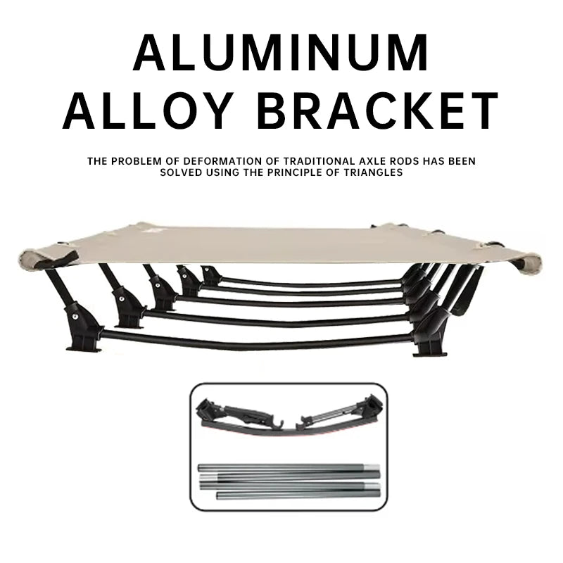 Outdoor Ultralight Camping cot, Hiking Folding Bed, Tent Foldable Bed Marching Bed, Aluminum alloy Single Cot