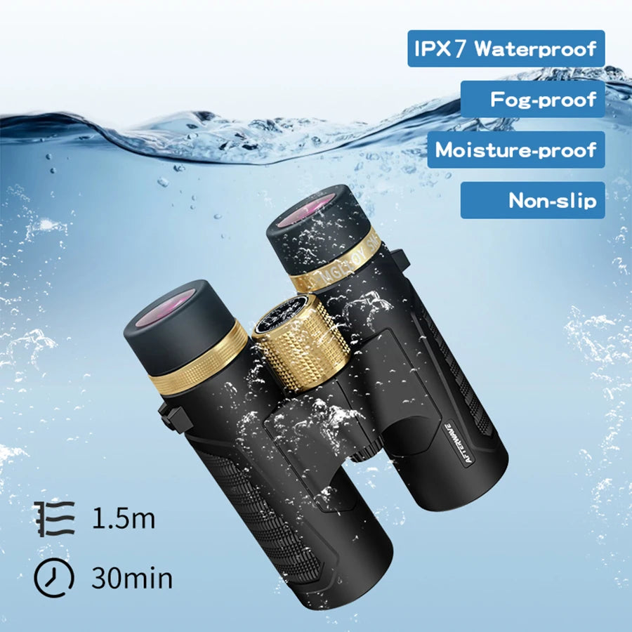 Binoculars 12x42 Metal Wheels with High Definition and High Quality Are Suitable for Hiking, Bird Watching and Concerts