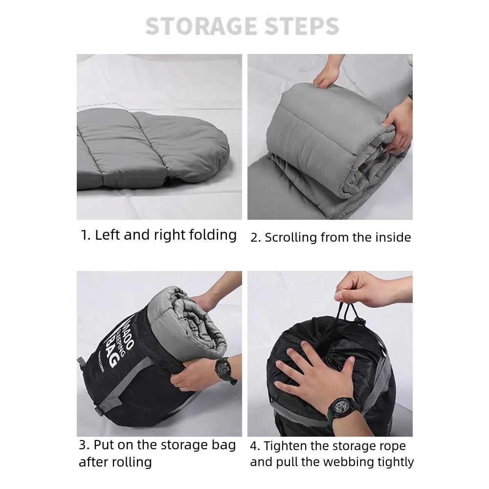 Camping Sleeping Bag - 3 Season Warm & Cool Weather - Summer, Spring, Fall, Lightweight, Waterproof Adults - Camping Gear Equipm