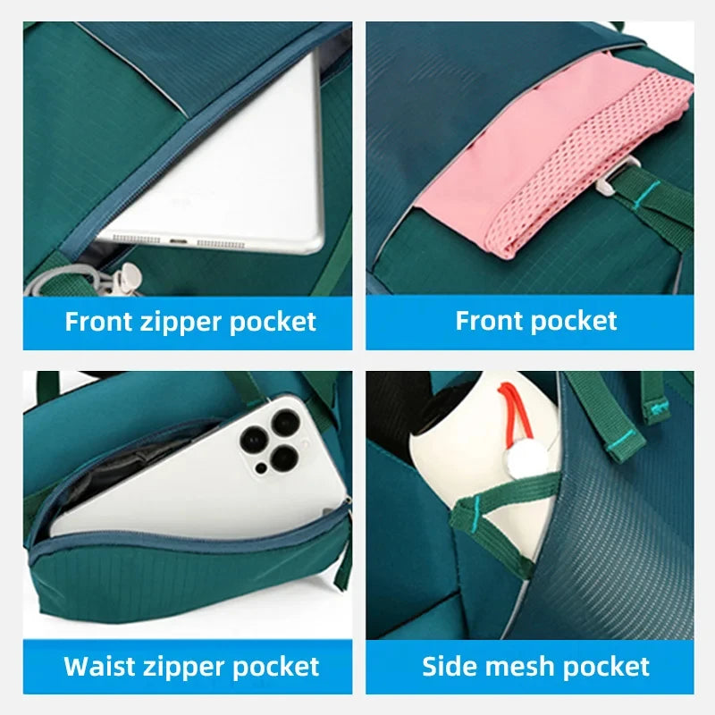 Camping Backpack Large Capacity Climbing Rucksack Trekking Hiking Bag Waterproof Mountaineering Knapsack Outdoor Travel Bag 40L