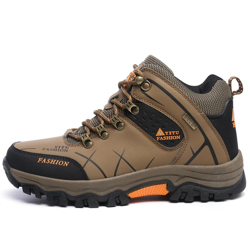 Men's Hiking Shoes Waterproof Wear-resistant Sports Camping Climbing Shoes Outdoor Trekking Tourism Shoe Fishing Hunting Boots