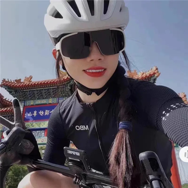 Sunglasses for women, cycling glasses, outdoor sports, running, UV protection, windproof, men's sunglasses, round face
