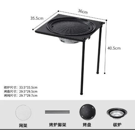 Table Outdoor Camping Tactics Folding Table Picnic Lightweight Portable Full Set Of Equipment Lamp Holder Portable