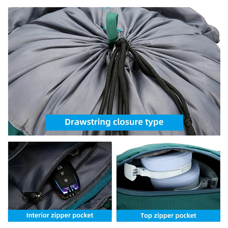 Camping Backpack Large Capacity Climbing Rucksack Trekking Hiking Bag Waterproof Mountaineering Knapsack Outdoor Travel Bag 40L