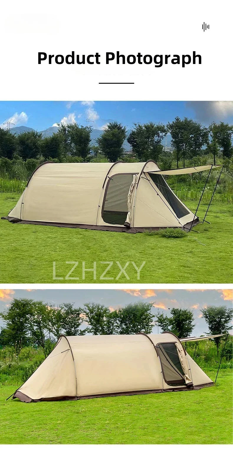 Outdoor camping tent one-bedroom one-living room large space thickened windproof rainproof and sunshade tent Camping Shelters