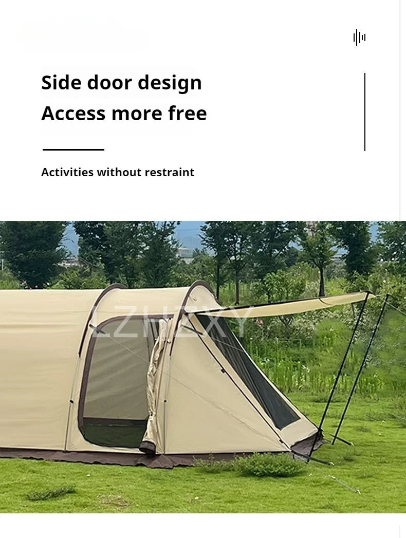 Outdoor camping tent one-bedroom one-living room large space thickened windproof rainproof and sunshade tent Camping Shelters
