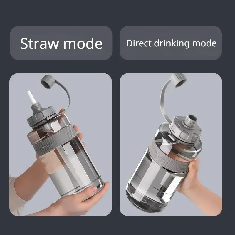 2 Liter Big Water Bottle with Straw 2L/1.5L/1L/0.6L Large Capacity School Gym Sports Drinking Bottles BPA Free Fitness
