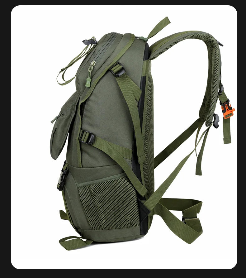 50L Camping Backpack Large Hiking Travel Bags Outdoor Sports Equipment Waterproof Oxford Shoulder Mountain Climbing Rucksack