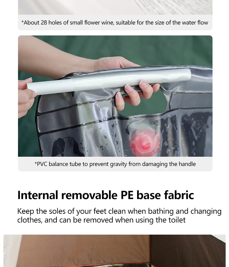 Portable Shower Tent for Outdoor Bathing Camping Toilet Pop-Up Privacy Shelter Beach Dressing Room Waterproof Lightweight WC