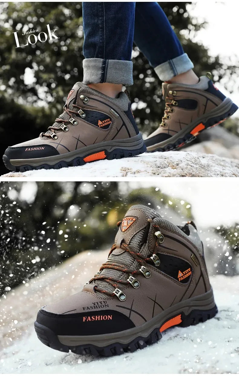 Hiking Shoes Men Ankle Boots Outdoor Camping Anti-collision Climbing Shoe Lace Up Climbing Trekking Sneakers
