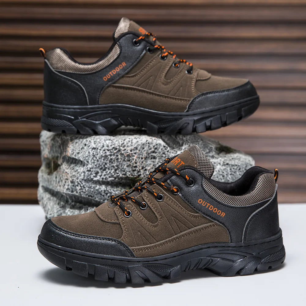 Outdoor Hiking Trekking Mountain Sports Shoes for Men Camping Hunting Walking Shoe Breathable Cushioning Nonslip Travel Sneakers