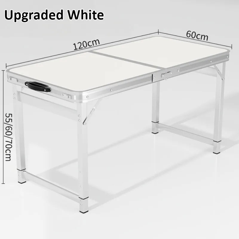 Camping Table Folding Table Outdoor Lightweight Portable Dining Table Height Adjustable Die-cast Metal Table for Camping BBQ