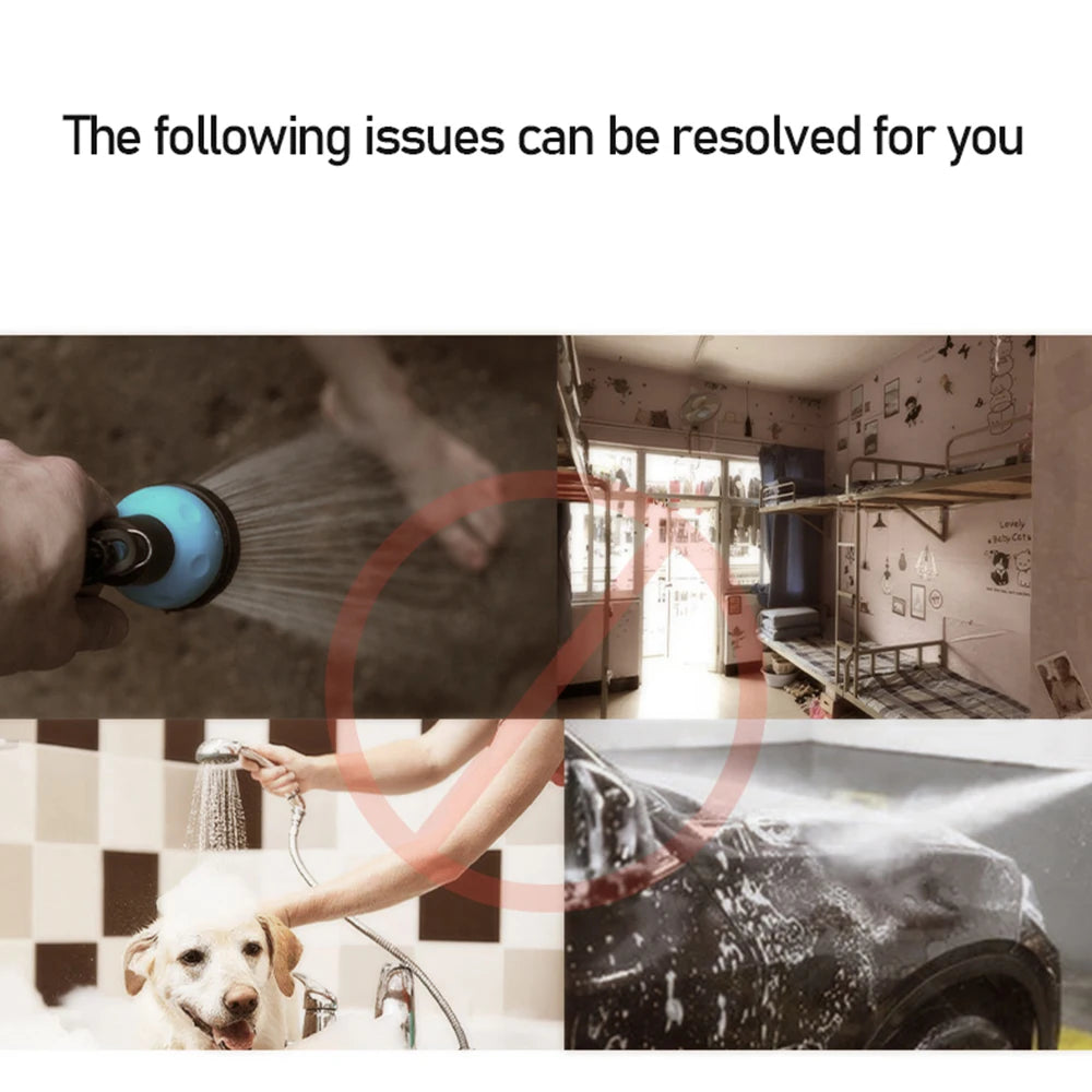 Portable Shower Camping Outdoor Shower Handheld Electric Shower Battery Powered Compact Handheld Rechargeable Camping Showerhead