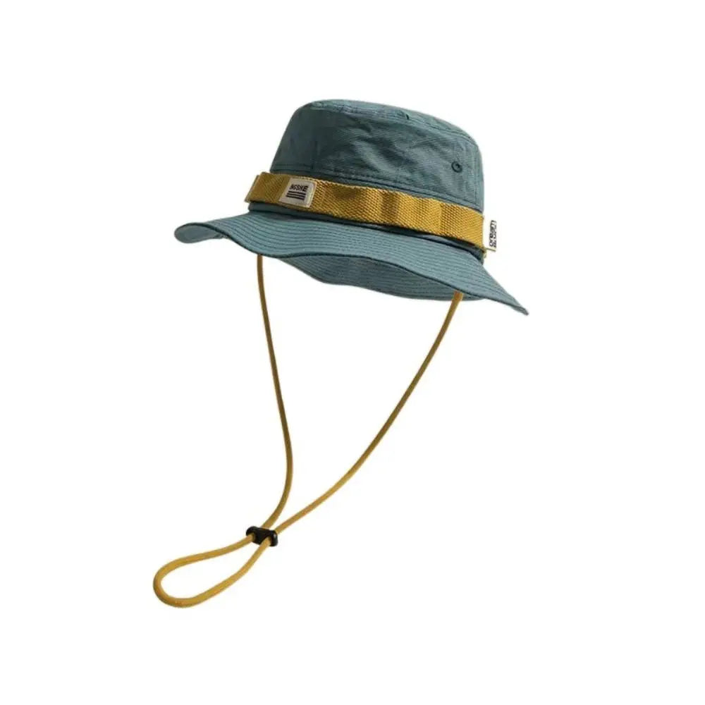 Contrast Vintage Fisherman Hat for Men and Women Summer Outdoor Camping Mountaineering Hat Large Brim Sun Hat
