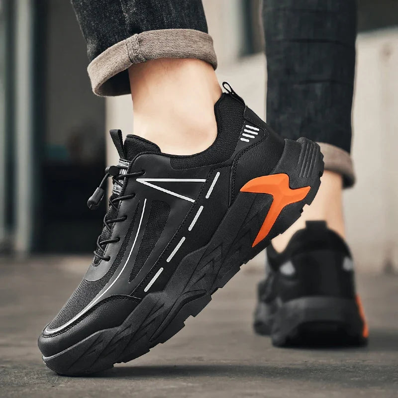 2025 New Men Hiking Shoes Outdoor Camping Resistant Non Slip Sneakers Male Casual Lightweight Lace-Up Walking Shoes