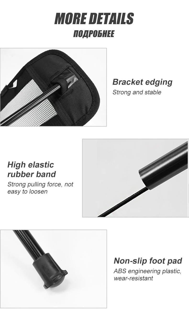 WESTTUNE Universal Camping Chair Foot Rest Folding Attachable Footrest Lightweight Footstool for Outdoor Fishing Beach Hiking