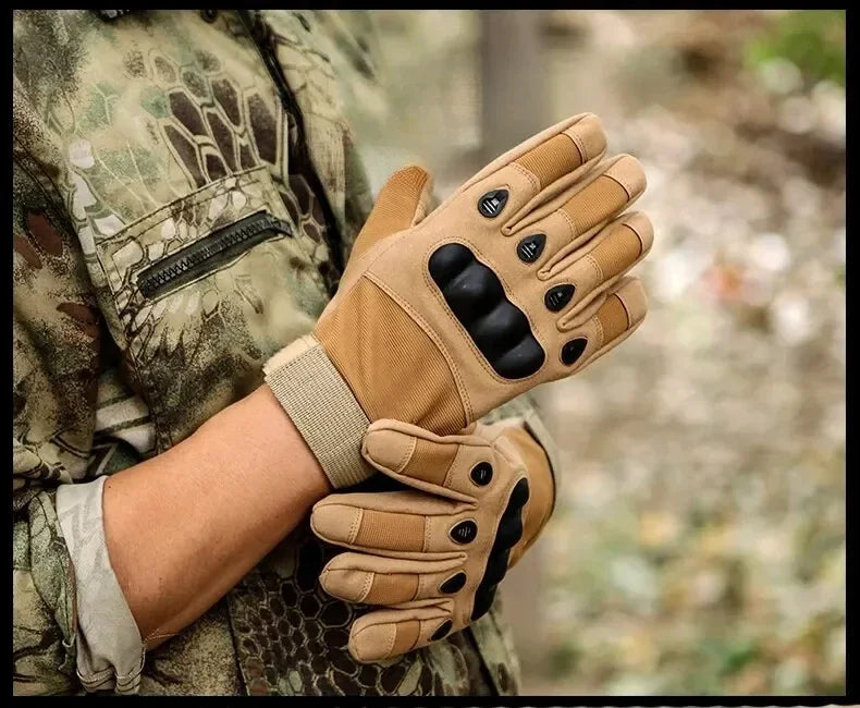Tactical Military Gloves, Color Bullet Air Gun Shooting, Soldier Combat Anti Slip Bicycle All Finger Gloves, MEN'S Clothing GLOV