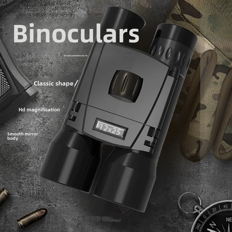 12X25 Binoculars - High - Definition, High - Magnification, Miniature for Outdoor Use and Concerts, Compatible with Mobile Phone