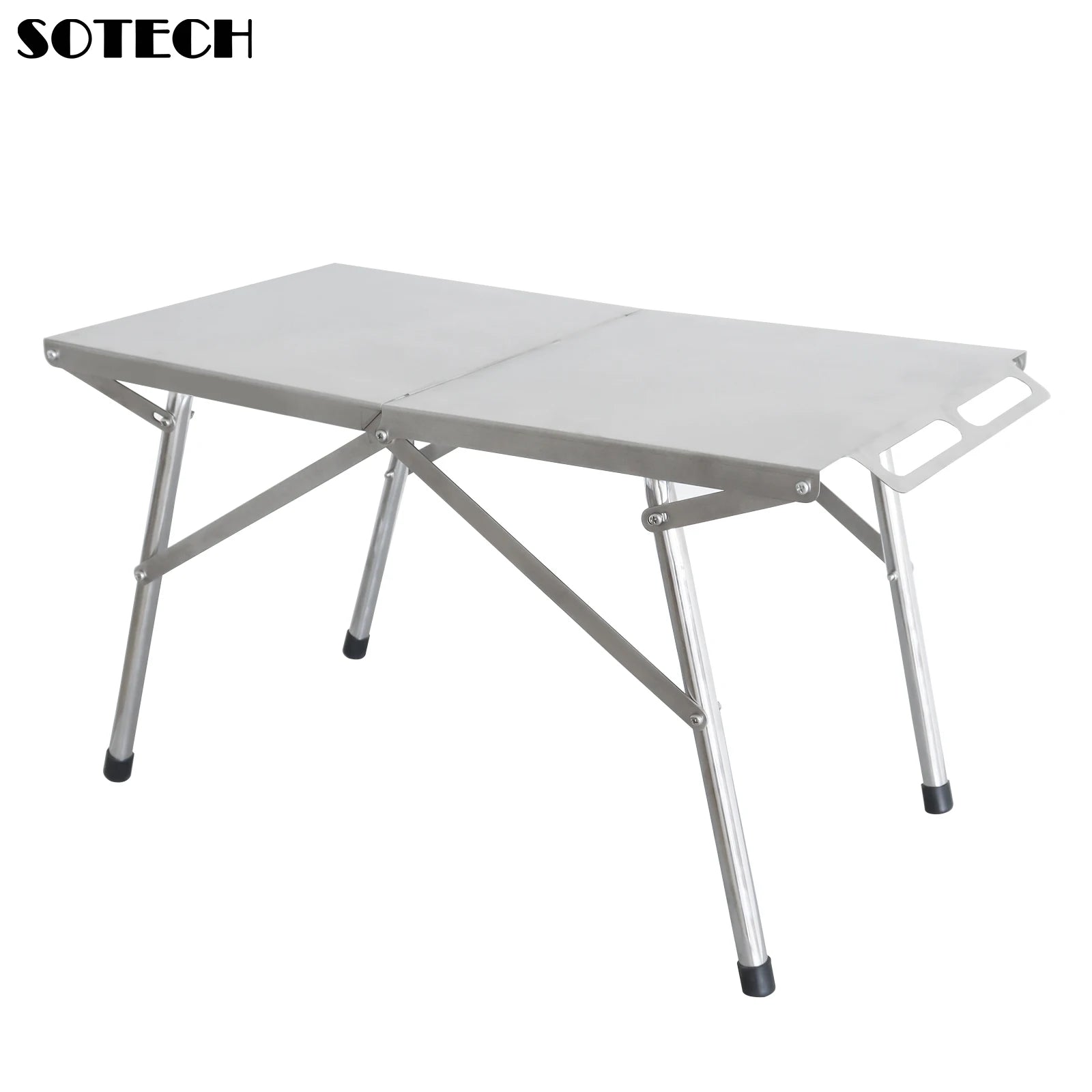 Outdoor Camping Folding Table Stainless Steel Portable Multi-functional Lightweight Table For Festival Party Picnic Hiking BBQ