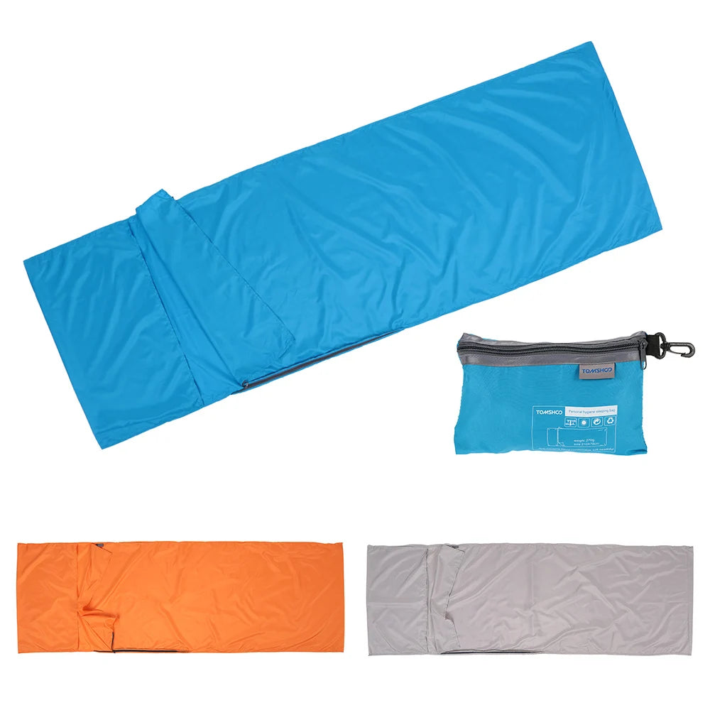 Sleeping Bag Lightweight Outdoor Liner Polyester Pongee Portable Single Sleeping Bags Camping Travel Hotel Sleep Bag 75*210CM